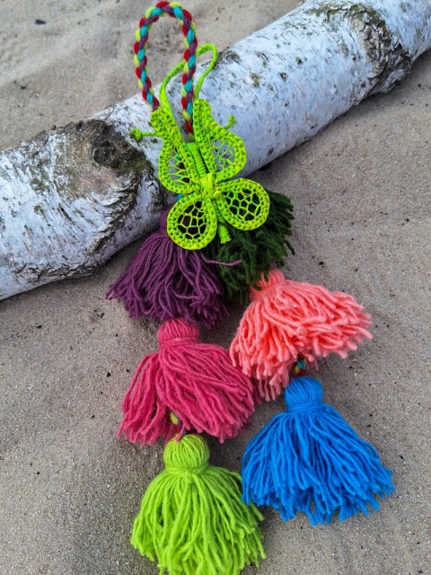 Brelok charms motyl zielony Brelok charms motyl zielony