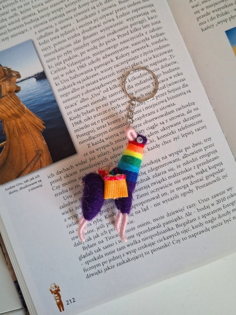 Brelok lama fioletowy