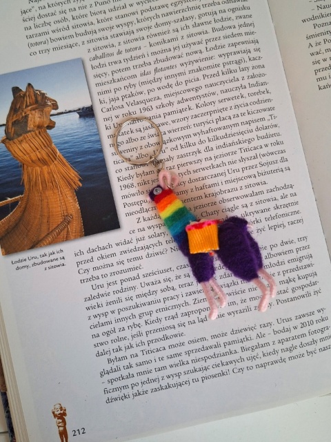 Brelok lama fioletowy