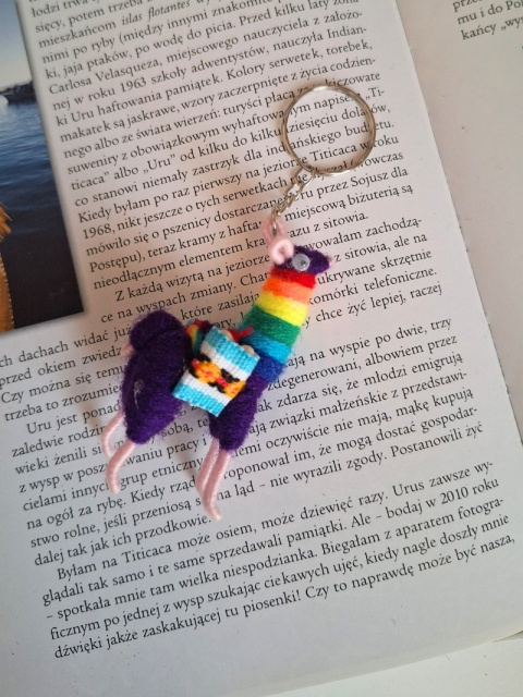 Brelok lama fioletowy