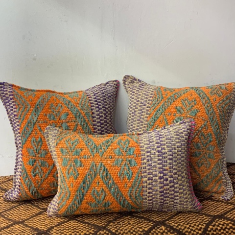 Poszewka dekoracyjna z Peru – ręcznie tkana, wełna naturalna