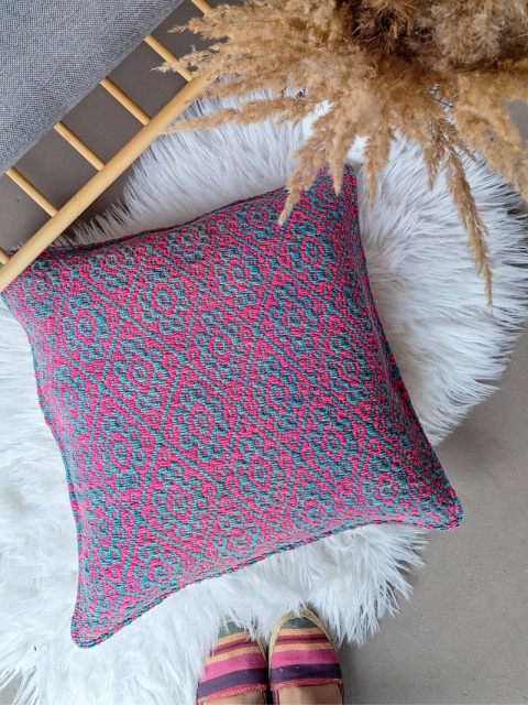 Poszewka dekoracyjna z Peru – ręcznie tkana, wełna naturalna