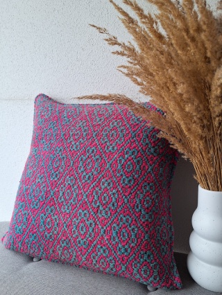 Poszewka dekoracyjna z Peru – ręcznie tkana, wełna naturalna