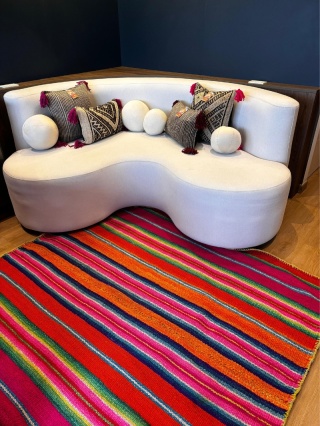 Ręcznie tkany dywan z wełny owczej