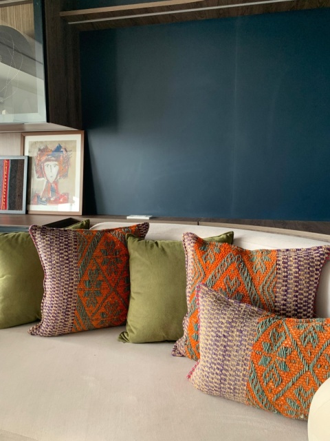 Poszewka dekoracyjna z Peru – ręcznie tkana, wełna naturalna